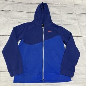 Nike Sportswear Boys Swoosh Full Zip Hoodie XL Royal Blue Orange CJ6968-480